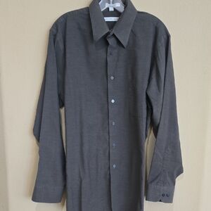 Geoffrey Beene Dark Gray Dress Shirt